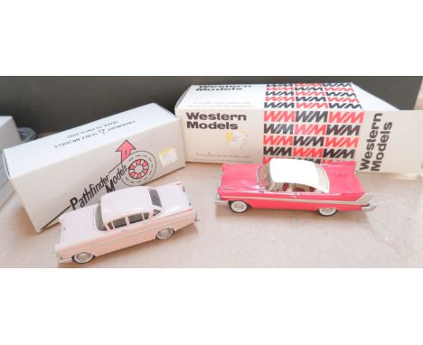 2 Pathfinder 1/43 scale model vehicles - Vauxhall Cresta PA; a Western Models 1/43 scale model - Plymouth Belvedere 1958 (ori