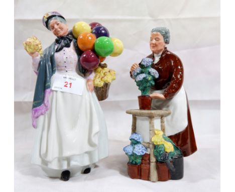 2 Royal Doulton figures - Flora HN2349, Biddy Penny Farthing HN1843 