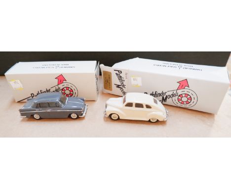 2 Pathfinder 1/43 scale model vehicles - Jowett Javelin 1949; Morris Oxford 1966 in original boxes