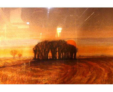 Michael Carlo - The Valley, limited edition lithograph; together with one other Carlo lithograph; a Post Office Savings poste