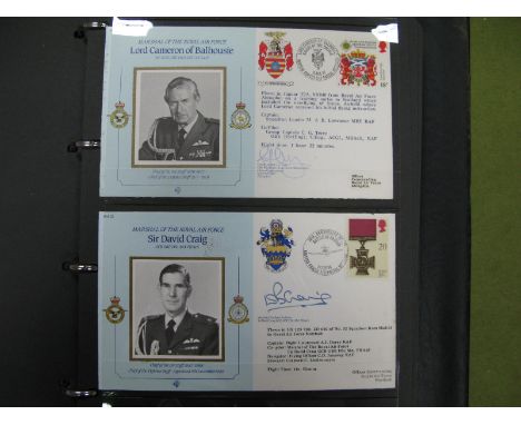 An Album Containing Thirty Nine GB Flown Covers Celebrating The Lives of The Marshals of the Royal Air Force, all are signed 