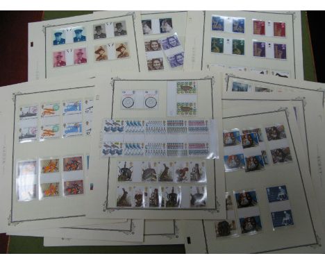 A G.B. Collection of Mint Stamps From 1972-71, comprising traffic light and ordinary gutter pairs.