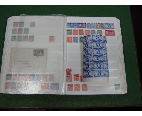 A Green Stockbook of G.B Mainly Modern Used Stamps, includes part sheets of 1966 England Winners with 'red Patch on Thigh' an