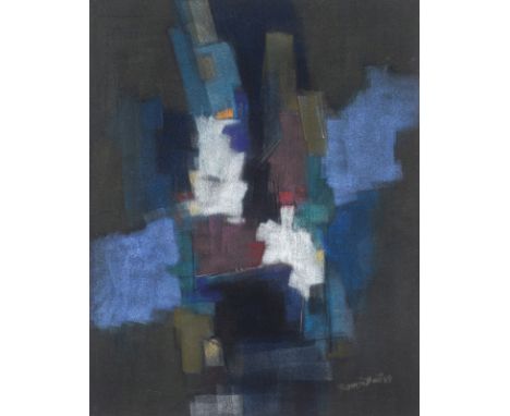 Bott, FrancisFrankfurt, 1906 - Lugano, 199862 x 49 cm, R.Ohne Titel, 1959. Pastell auf Papier. In Pastell unten rechts signie