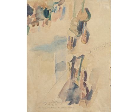 Villon, JacquesDamville, 1875 - Puteaux, 196331 x 23 cm, R."Instruments de musique", 1912. Aquarell und Bleistift auf Velin. 