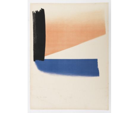 Geiger, RupprechtMünchen, 1908 - 200936 x 37,5 cm, o. R."Blau - rot - schwarz", 1958. Farblithografie auf Papier. In Bleistif