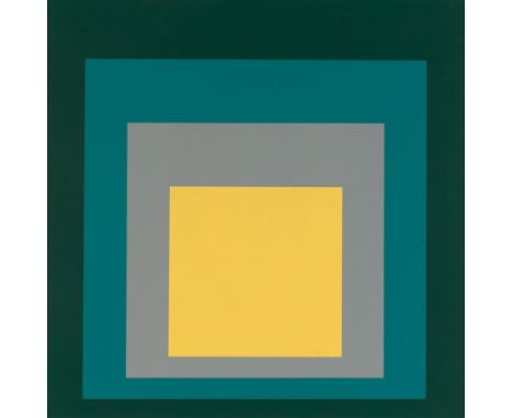 Albers, JosefBottrop, 1880 - New Haven, 1976Kartonformat: 61,6 x 61,5 cm; 49,5 x 49,5 cm, o. R."SP VI", 1967. Farbserigraphie