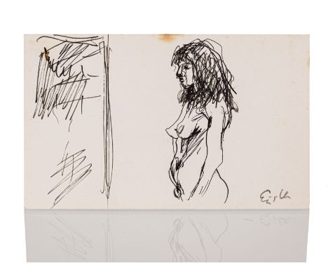 Eisler, GeorgWien, 1928 - 1998Schuberfiormat: 24 x 17 x 3,5 cm"Guy de Maupassant - Erzählungen", 1989. Buch mit einer Zeichnu
