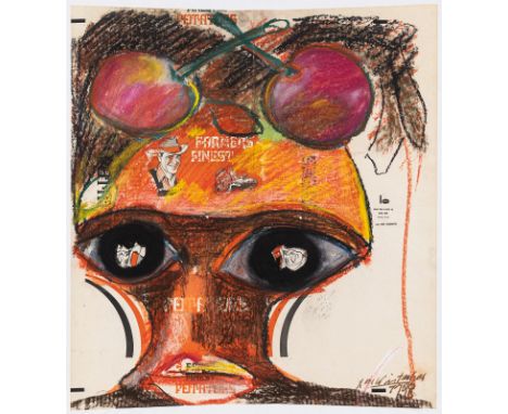 Wintersberger, Lambert MariaMünchen, 1941 - Walbourg, 201386 x 77 cm, R.Ohne Titel, 1989. Mischtechnik auf Papier, auf Leinwa