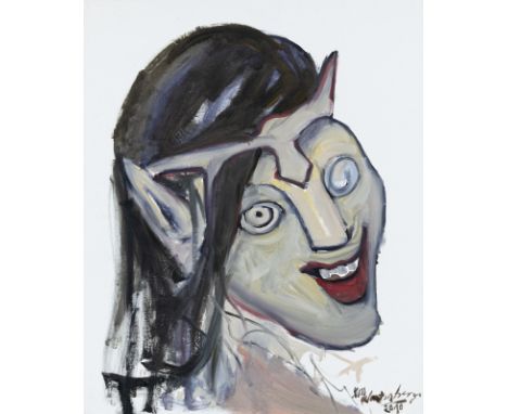 Wintersberger, Lambert MariaMünchen, 1941 - Walbourg, 2013190 x 130 cm, R.Avatar, 2010. Tempera auf Leinwand, auf Stoff aufge