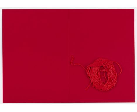 Byars, James LeeDetroit, 1932 - Kairo, 199721 x 15 cm, o. R."Devil", 1977/1978. Rote Schnur in rotem Karton eingelegt. Multip