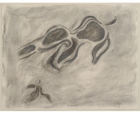 Baumeister, WilliStuttgart, 1889 - 195534,8 x 44,5 cm, R."Hochspringer und Läufer", 1934. Bleistift und Kohle auf beigefarbig