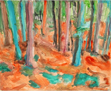 Wais, AlfredStuttgart, 1905 - 198850 x 60 cm, R.Herbstwald, 1982. Aquarell auf Papier. In Bleistift unten rechts signiert und
