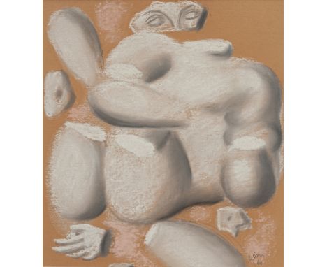 Wörn, WalterStuttgart, 1901 - 196334,5 x 30,cm, R.Torso, 1960. Pastell auf Papier. In Bleistift unten rechts signiert und dat