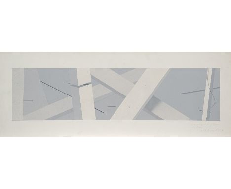 Willikens, BenLeipzig, geboren 193912 x 50 cm, R."Wandbild / Fries rechts", 1987. Aquarell, Gouache und Bleistift auf Karton.