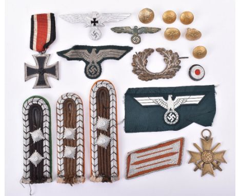 Grouping of Mixed Third Reich Badges and Insignia, including metal Veterans Association tunic breast eagle on pin back fittin