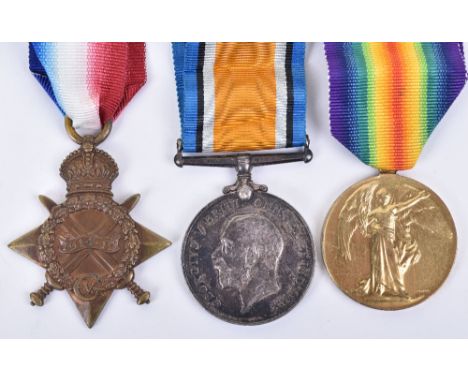 1914-15 Star Medal Trio 10th London Regiment, awarded to “1927 PTE G H MOODY 10-LOND R”, rank on British War and Victory meda