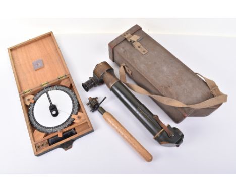 Sun Compass (Howard Pattern) Mk II, housed in the original wooden storage case. Remains in excellent condition. Accompanied b