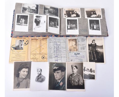 Third Reich Period Photograph Album of Hitler Youth and Luftwaffe Interest, snapshot photograph album which appears to have b