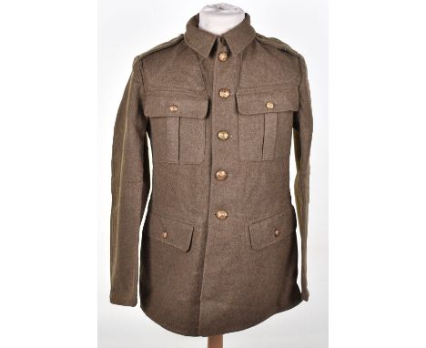 1942 Dated Other Ranks Service Dress Tunic, being a 1922 pattern four pocket example with brass general service buttons to th