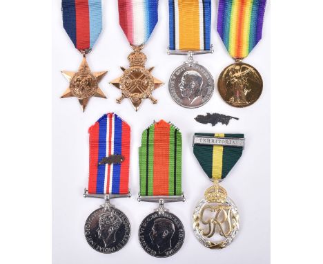 British Officers WW1 and WW2 Medal Group of Seven, Late 10th London Regiment and Royal Army Ordnance Corps, group consists of