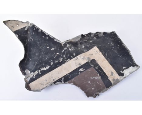 Section of the German Ju-88 Bomber which Crashed on the Isle of Wight on 29th May 1941, the crumpled metal section taken from