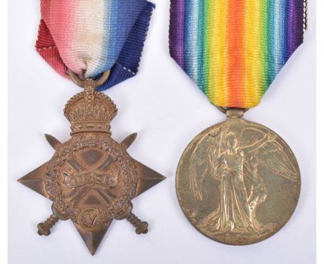 Great War Casualty Medal Pair of 2nd Lieutenant 1/12th Battalion London Regiment, late 1/10th London Regiment, medals consist