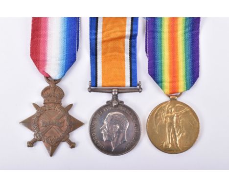 WW1 1914-15 Star Medal Trio of Engineer Lieutenant Commander J R Macey Royal Navy, 1914-15 star “ENG LT CR J R MACEY RN”, Bri