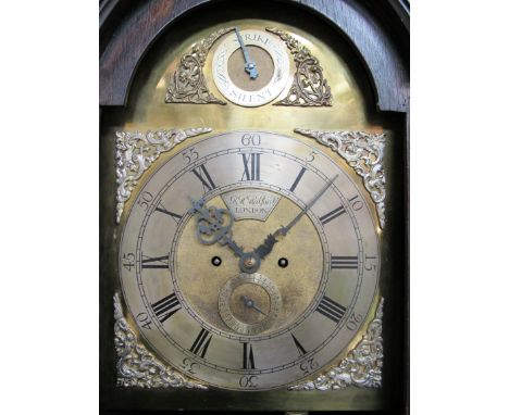 Robert Hosier, Halford, London, 43 Fenchurch St, Longcase clock with twin 19th early 20th Century fusee barrel movement, 11" 