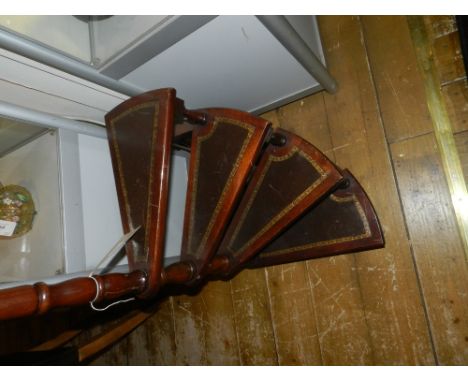 A Georgian style library step stool of spiral design. H: 114cm 