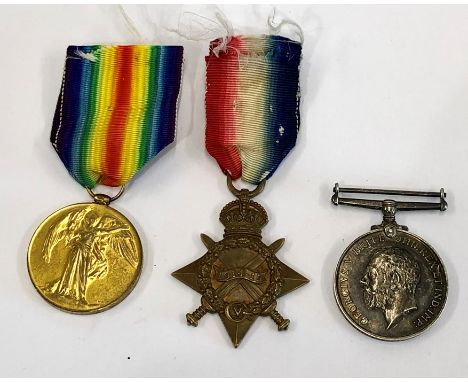 Trio of WW1 medals to 3984 Pte.a.e.Merson Essex R 