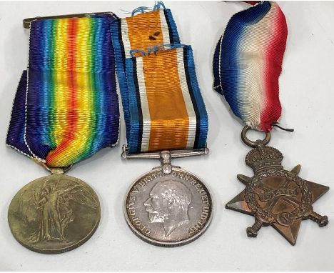 Trio WW1 medals to 980 pte.g.cocking . linc ,r