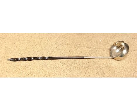 Antique Georgian silver toddy ladle silver hallmarked with twisted horn handle 