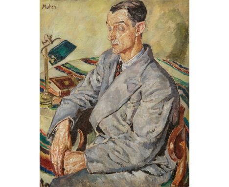 Mela Muter (Maria Melania Mutermilch), Portrait eines LiteratenÖl auf Leinwand. 91 x 73 cm. Gerahmt. Oben links braun signier