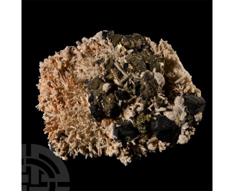 Displaying fine examples of hopper quartz crystals and well-formed sphalerite crystals; purchased for £30.00 from Gregory, Bo