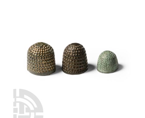Circa 14th-15th century A.D.. Including beehive and annular types. Cf. Bailey, G., Detector Finds 2, Witham, 2001, pp.12-14, 