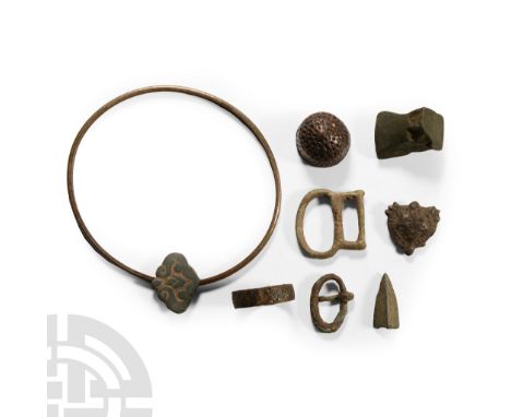 Circa 4th century B.C.-20th century A.D.. Including a flat-section finger ring, buckle-loop, triangular-section arrowhead, be