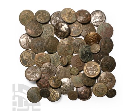 18th-20th century A.D.. Including tined and gilded types with mainly heraldic crests on torses; many of these objects are pub