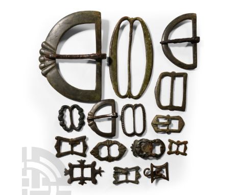 Circa 14th-16th century A.D.. Including double-loop, D-shaped, rectangular and other types; many of these objects are publish