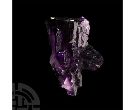 With dark crystal formation, collection number 414.  80 grams, 61 mm (2 3/8 in.). Acquired on the UK mineral and fossil marke