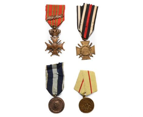 1914-1918 and 1940-1942 A.D.. Comprising: mixed group of WWI medals including WW1 Honour Cross with Swords 1914-1918, Hindenb