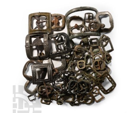 14th-19th century A.D.. Including double-frame, shoe-buckle, scrolled and other types; many of these objects are published in