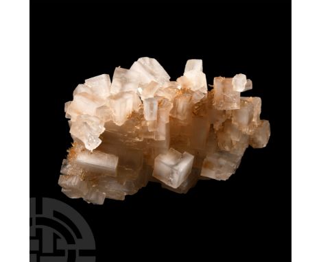 Consisting of a cluster of cubic and prismatic rectangular crystals, collection number 578, with an old Geologisch Centrum la