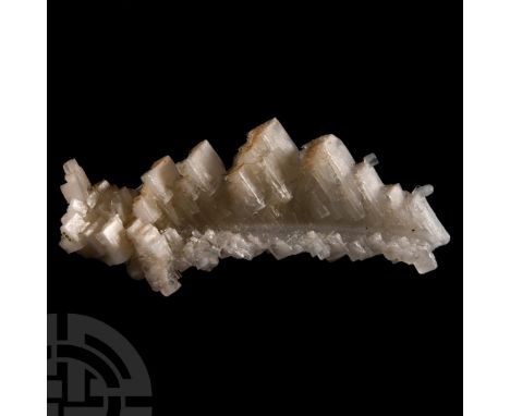 Displaying cubic greyish white, white and colourless crystals, collection number 583.  236 grams, 19.5 cm (7 3/4 in.). Acquir