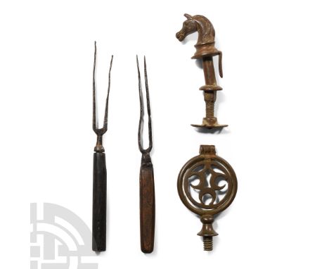 18th-19th century A.D.. Including two-pronged table forks and other items; many of these objects are published in the Detecto