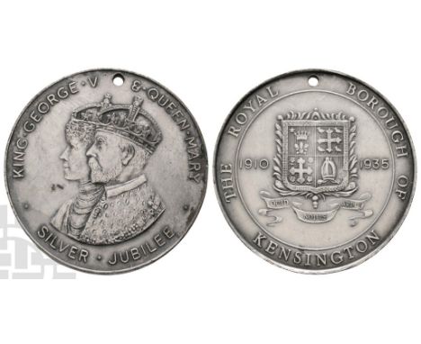 1935. KING . GEORGE . V &amp; . QUEEN . MARY . SILVER JUBILEE ., crowned busts of King George V &amp; Queen Mary facing to le
