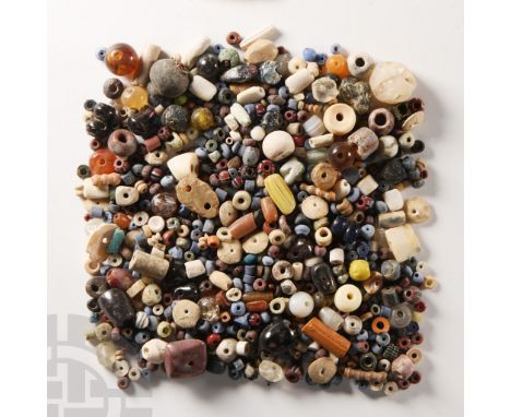 1st millennium B.C. and later. Comprising a large quantity of variously shaped beads in lapis lazuli, red jasper, rock crysta