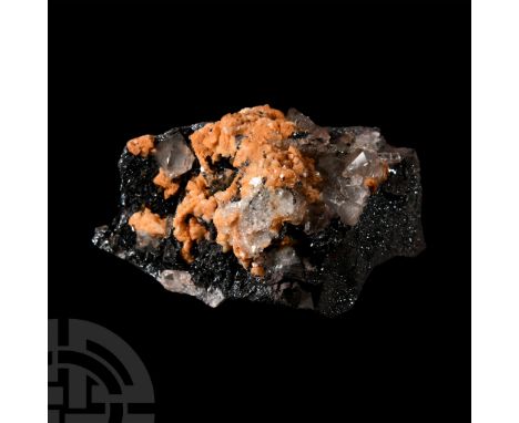 Black variety with quartz and dolomite(?) crystals, collection number 269.  300 grams, 79 mm (3 1/8 in.). Acquired on the UK 