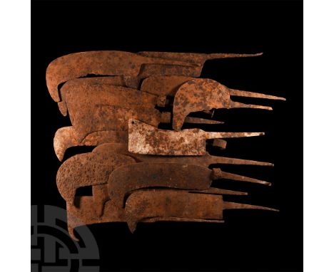 15th-17th century A.D.. Comprising hook-ended examples together with one square-ended example. Cf. Seetah, K., ‘The Middle Ag