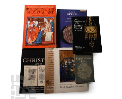 1952-2012 A.D.. René Huyghe - Larousse Encyclopaedia of Byzantine and Medieval Art - card covers (damaged); Spink - Byzantine